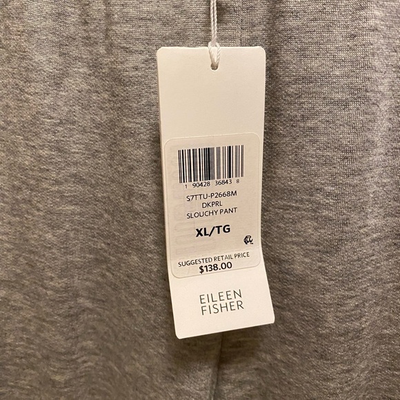 Eileen Fisher Grey Slouchy Jogger Pull On Pant Size XL New With Tag - Picture 5 of 8